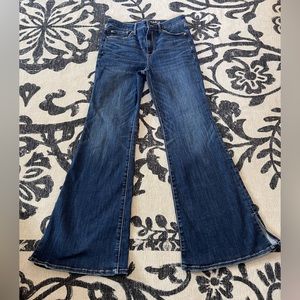 AGOLDE Women's Dark Blue Flare Jeans - Dark Wash